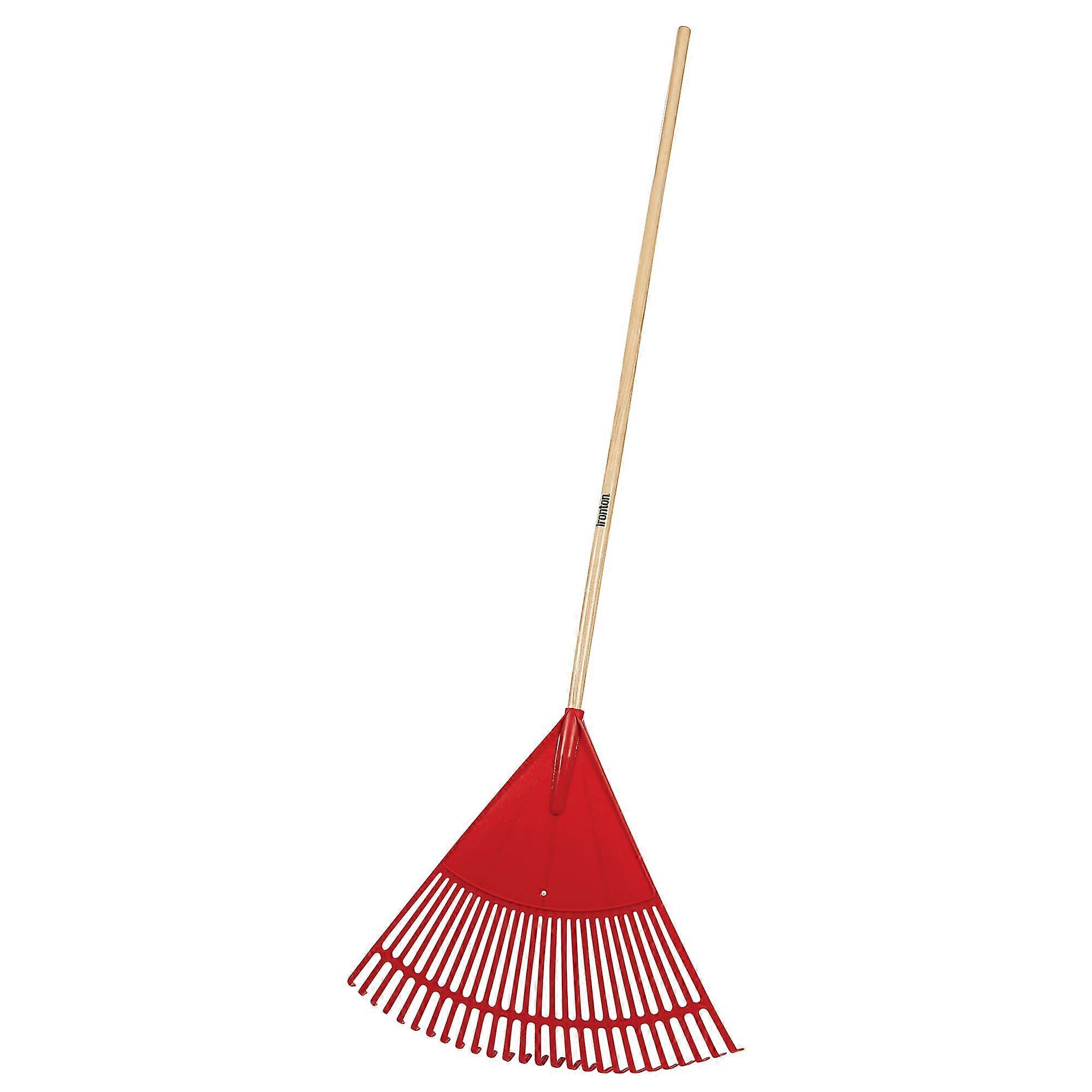 48-Inch Polyethylene Leaf Rake for Efficient Garden Cleanup, Durable Yard Tool for Lawn and Landscape Maintenance