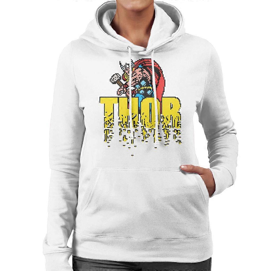 Moletom com Capuz para Mulheres Marvel Thor Retro Pixelated Video Game Avengers