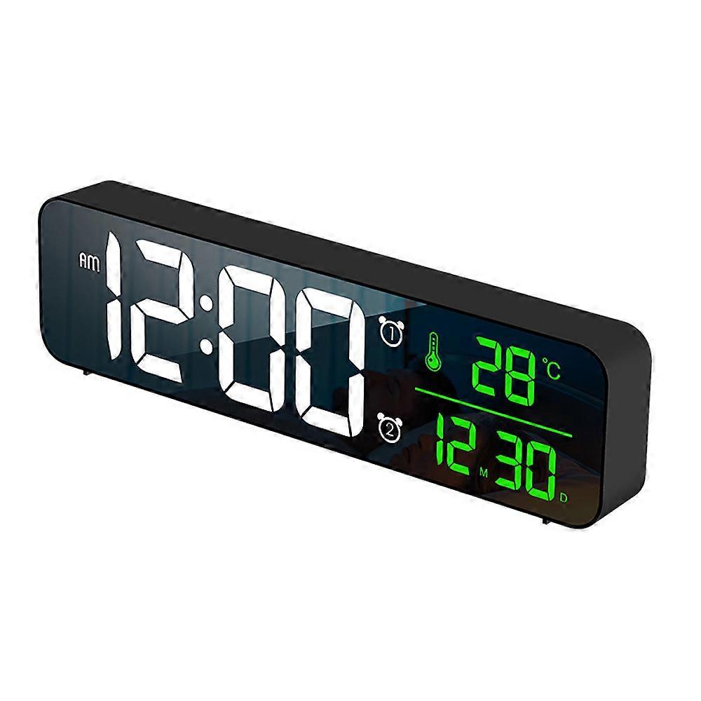 Large screen LED digital clock, desk mounted luminous clock, display date and temperature electronic clock