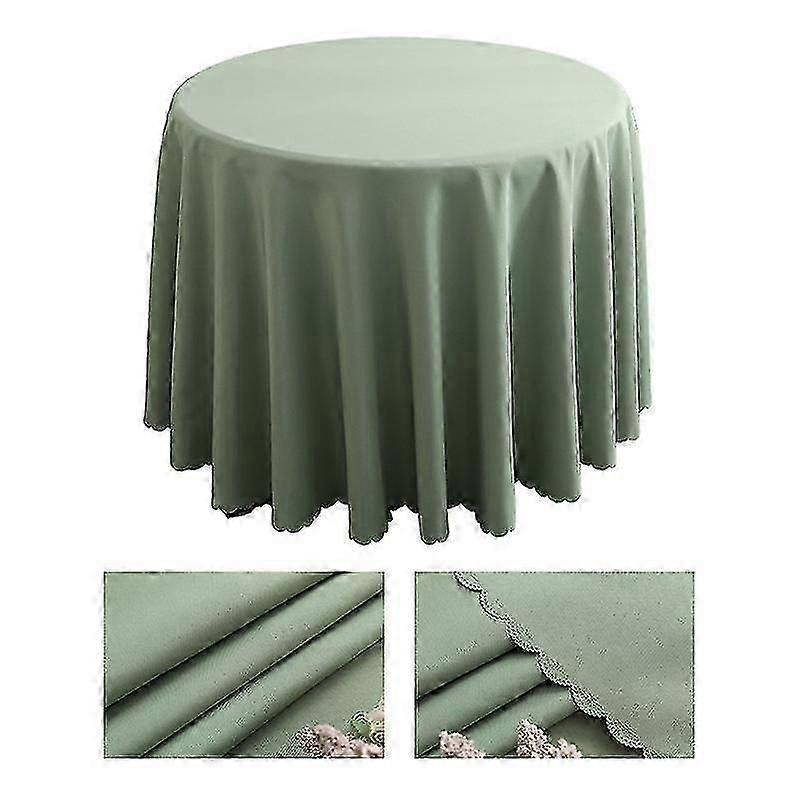 Grasgrüne Tischdecke Tischtuch Hochzeit Party Geburtstag Abdeckung Waschbar Abdeckung Polyester JO3