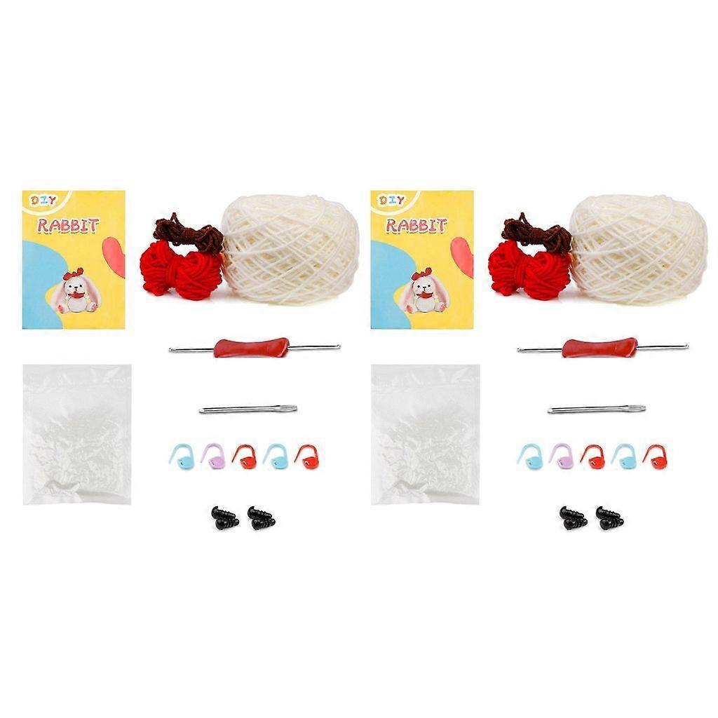 Rabbit Crochet Kits for Beginners DIY Crochet Starter Kits with Yarn, Hooks
