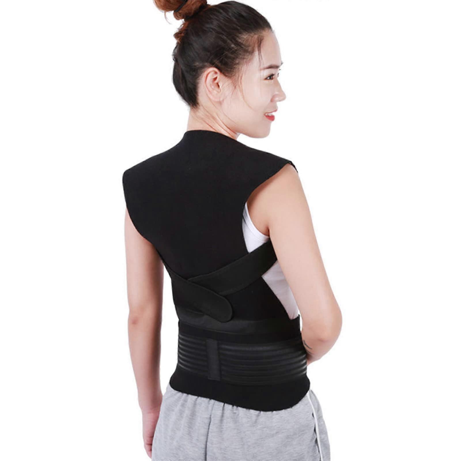 Tourmaline Self-Heating Brace for Lumbar Spine Support with Magnetic Therapy, Adjustable Size and Comfort Fit