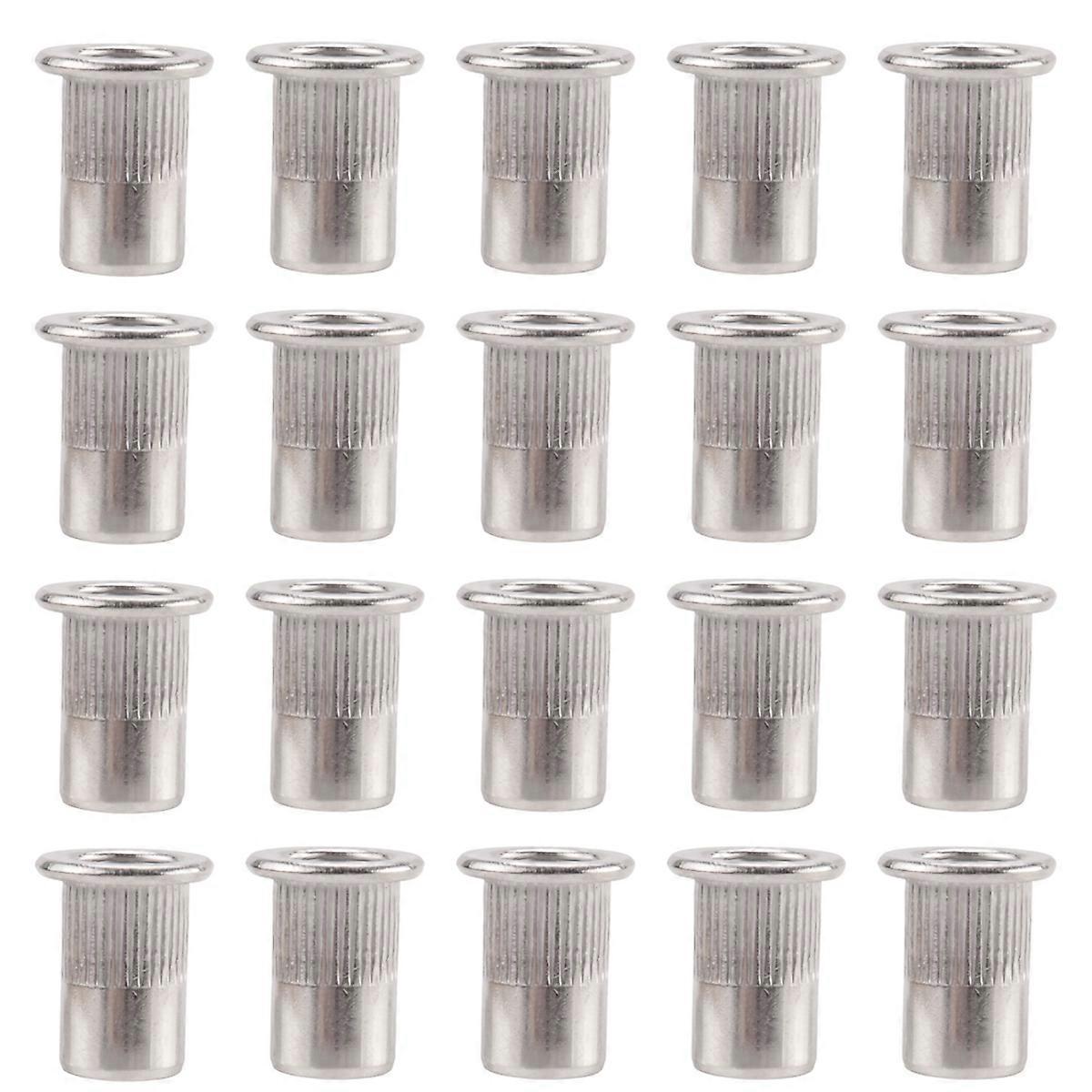 20 Pcs 304 Stainless Steel Rivet Nut Rivnut Insert Nutsert M6x15mm