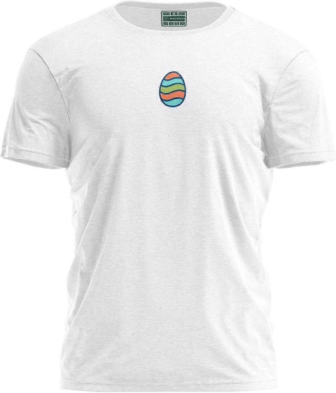YC-High-Stitch Density Unisex White Crewneck Cotton T-Shirt: Sturdy, Easy-Care,