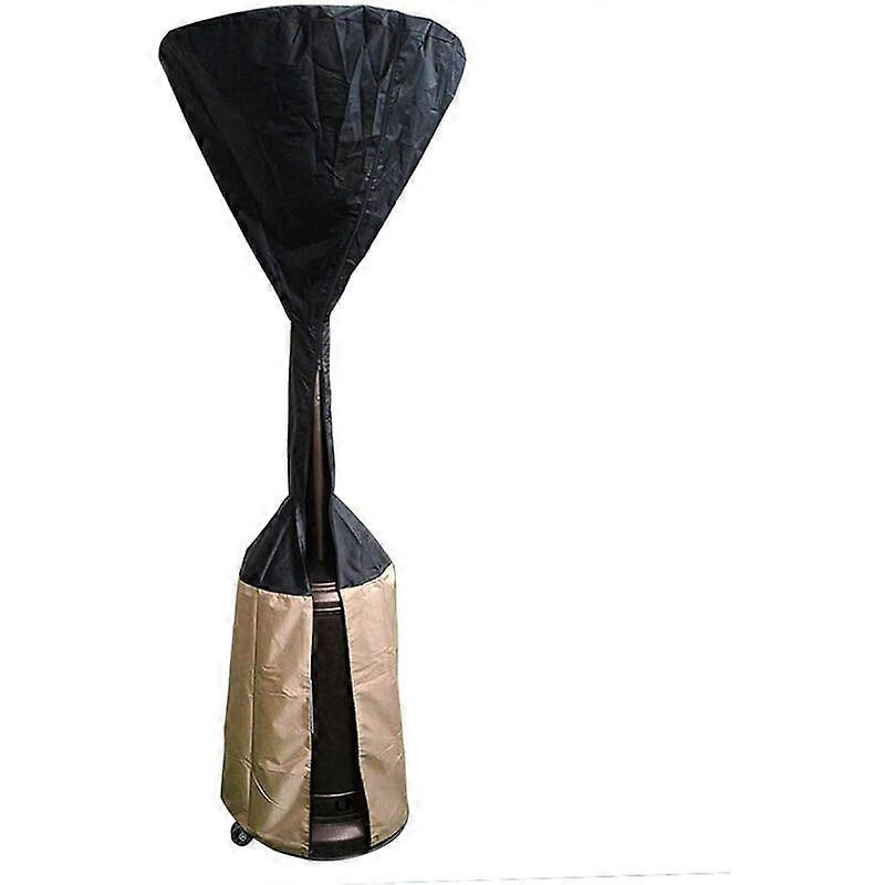 Gas Terrace Heater Cover, Water Resistant Parasol Heater Cover, for Gas Terrace Heater Protection, Black, 241x86x47 cm (black + rice balls)
