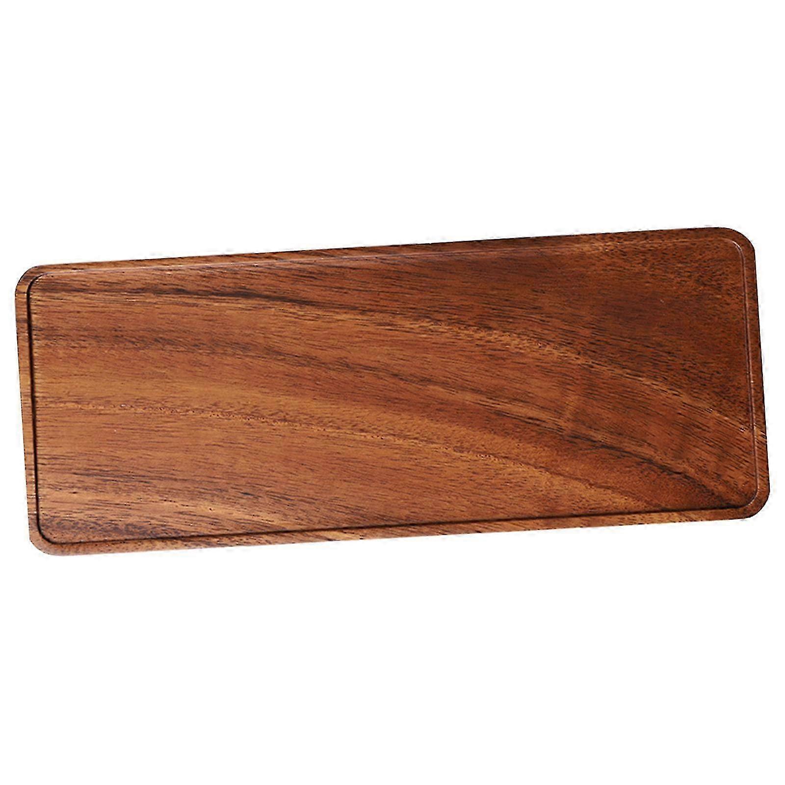 Wooden Rectangular Serving Tray for Food, Fruit, Tea, Snacks Storage | Kitchen Tableware Dish Plate