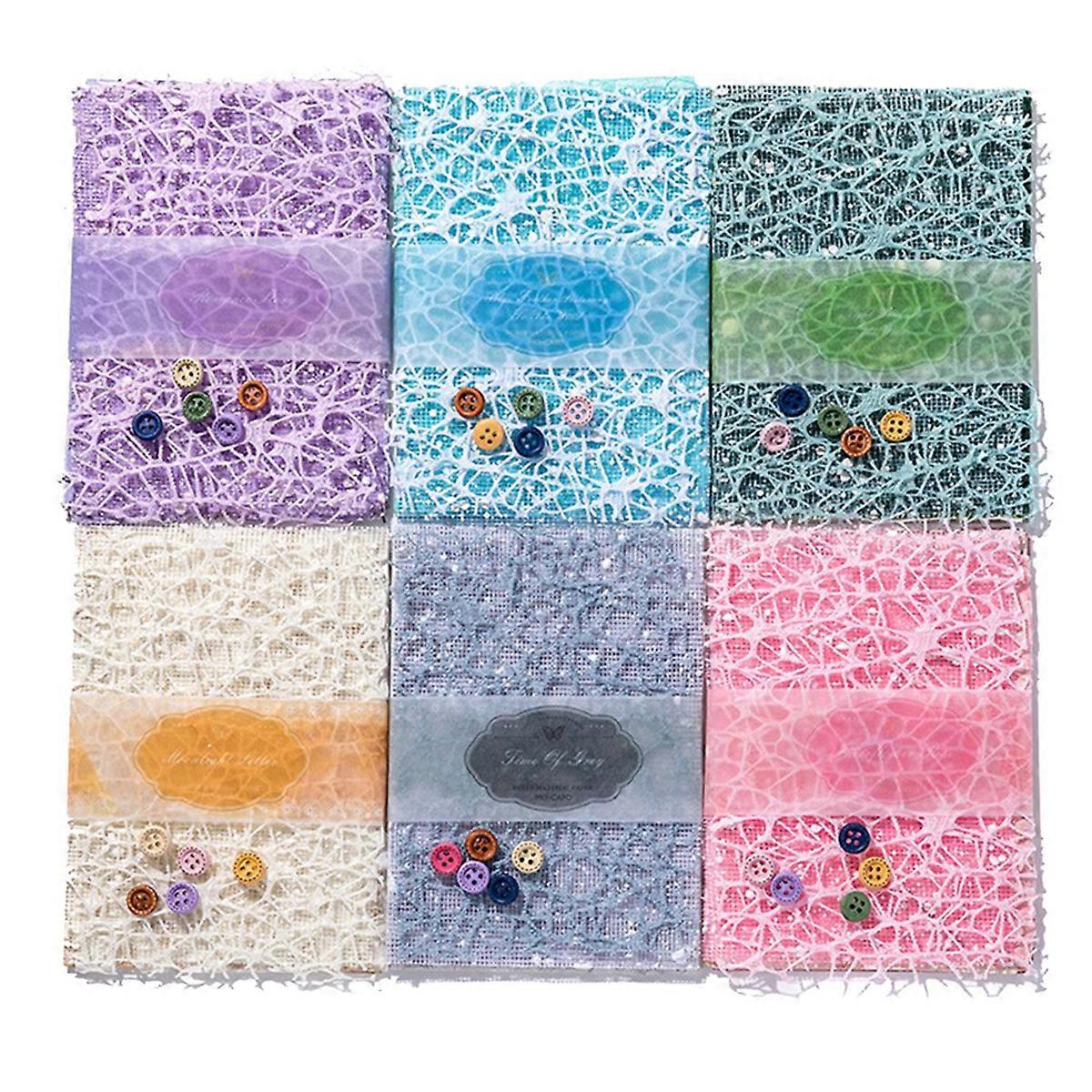 156 Sheets Textured Scrapbook Paper, 6 Pack Decorative Craft Paper