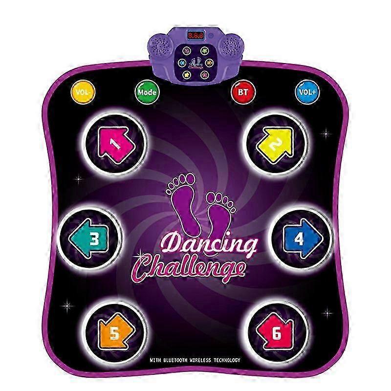 Kids Dance Mat For 3 4 5 6 7 8 9 10+ Year Old With Bluetooth, Music Dance Pad With Light Up 6 Arrows, Electronic Dance Blanket_cp -CN-NEW