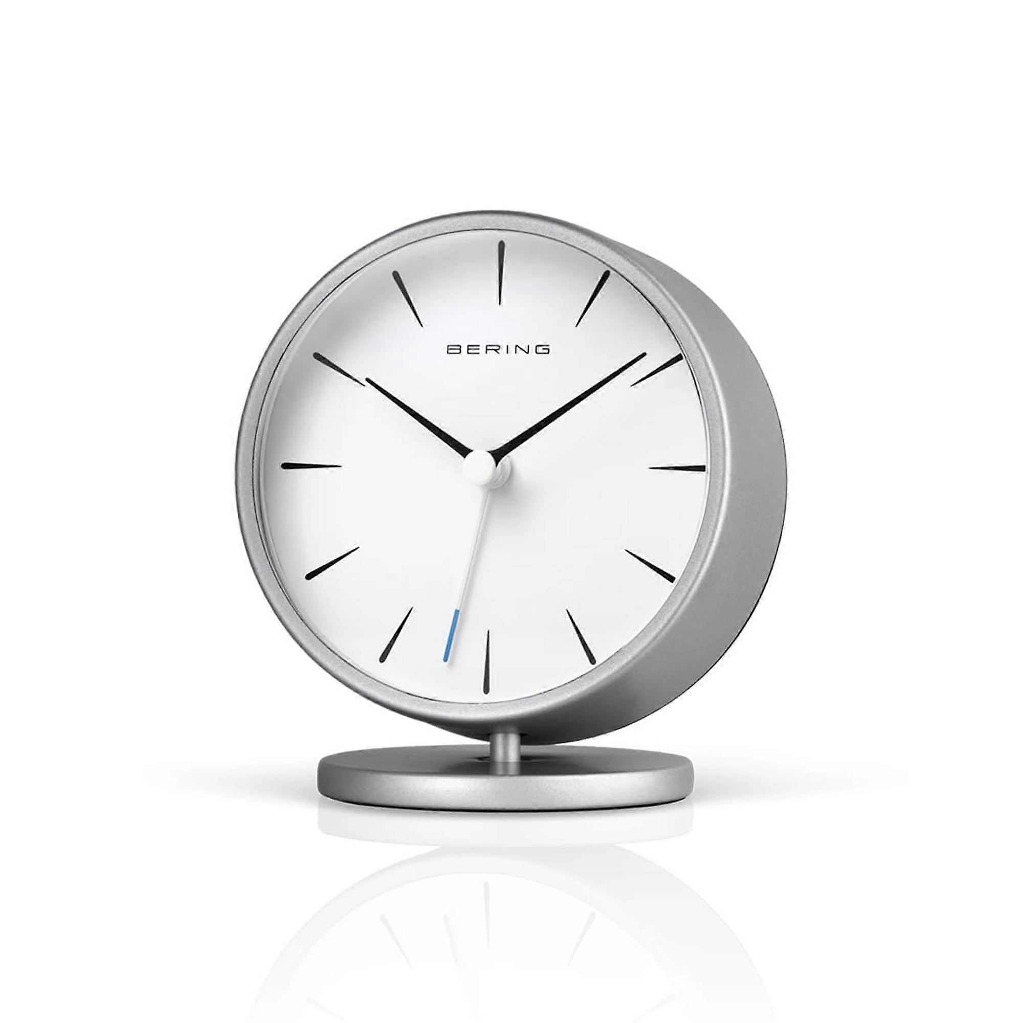Bering Wecker Tischuhr Alarmclock Analog - 90096-044R silber