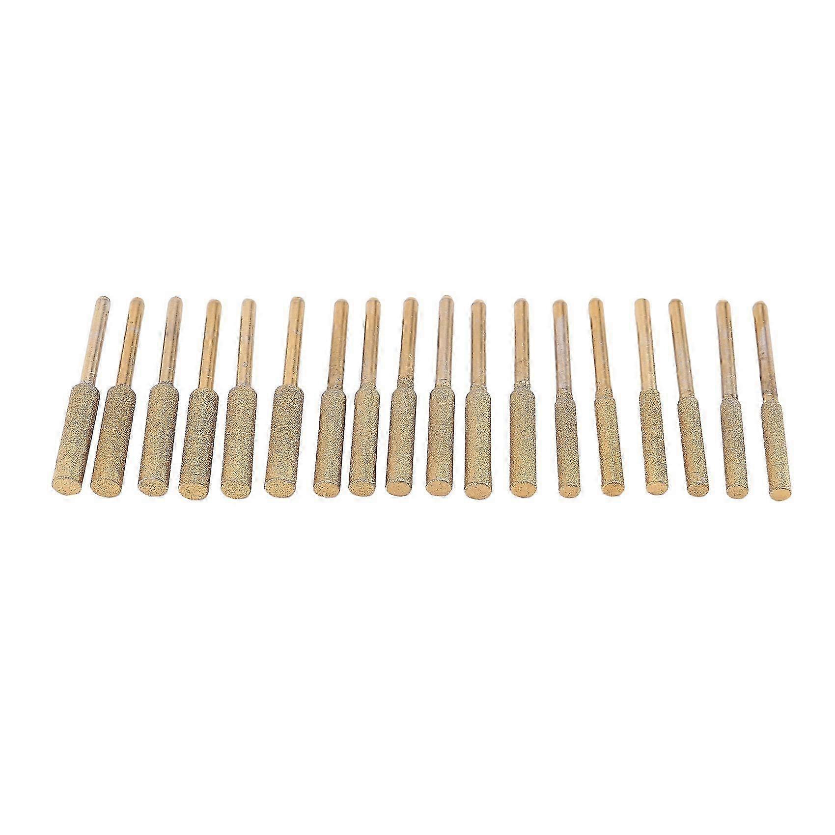 18Pcs High Hardness Diamond Chainsaw Sharpener- Titanium Plated Burr Stone File,Diamond Sharpening Wheels Chainsaw File