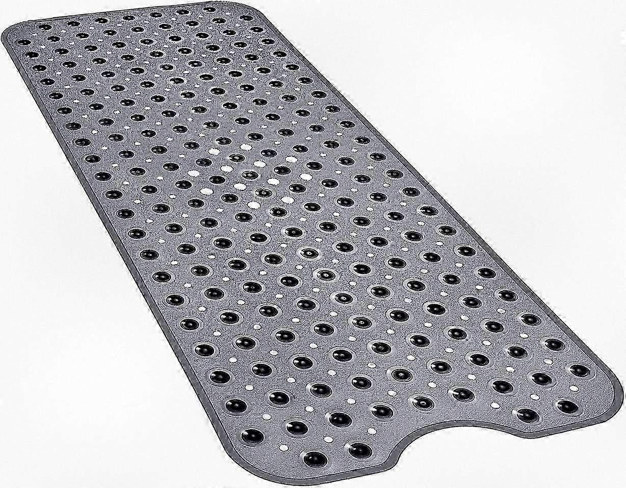 Non-Slip Extra Large Bath Tub Shower Mat 40 x 16 Inch with Suction Cups, Machine Washable Bathroom Mats featuring Drain Holes, Suitable for