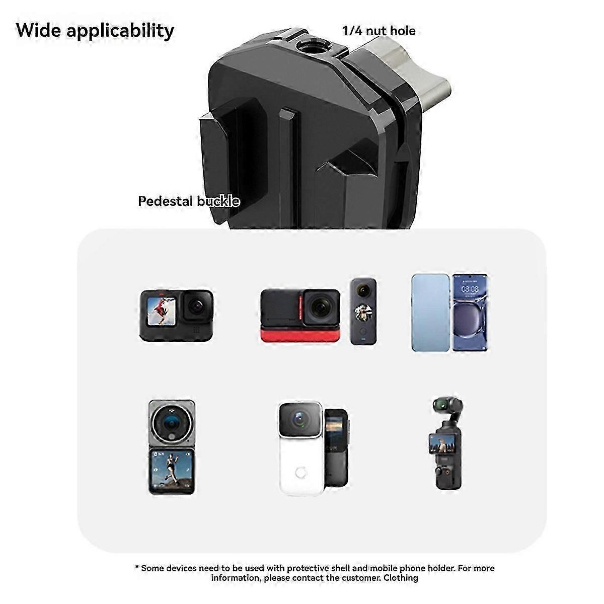 Motorcycle Windshield Clip suitable for GoPro Hero 12 Insta360 X3