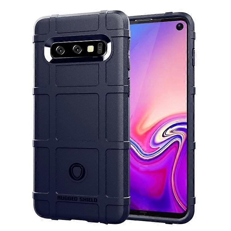 Rugged Anti-shock Square Grid Texture TPU Shell Case Compatible For Samsung Galaxy S10