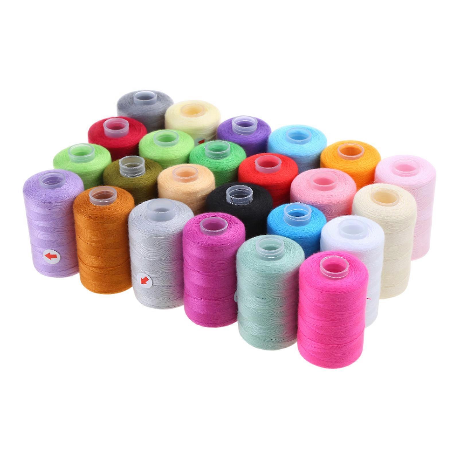 24pcs Sewing Thread Set 1000 Yard Per Polyester Thread Spools for Hand and Sewing Machine Colorful Embroiderys Thread