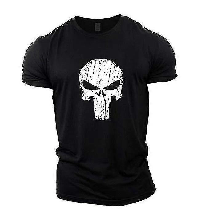 Punisher Skull Bodybuilding Top Koszulka Z Krótkim Rękawem