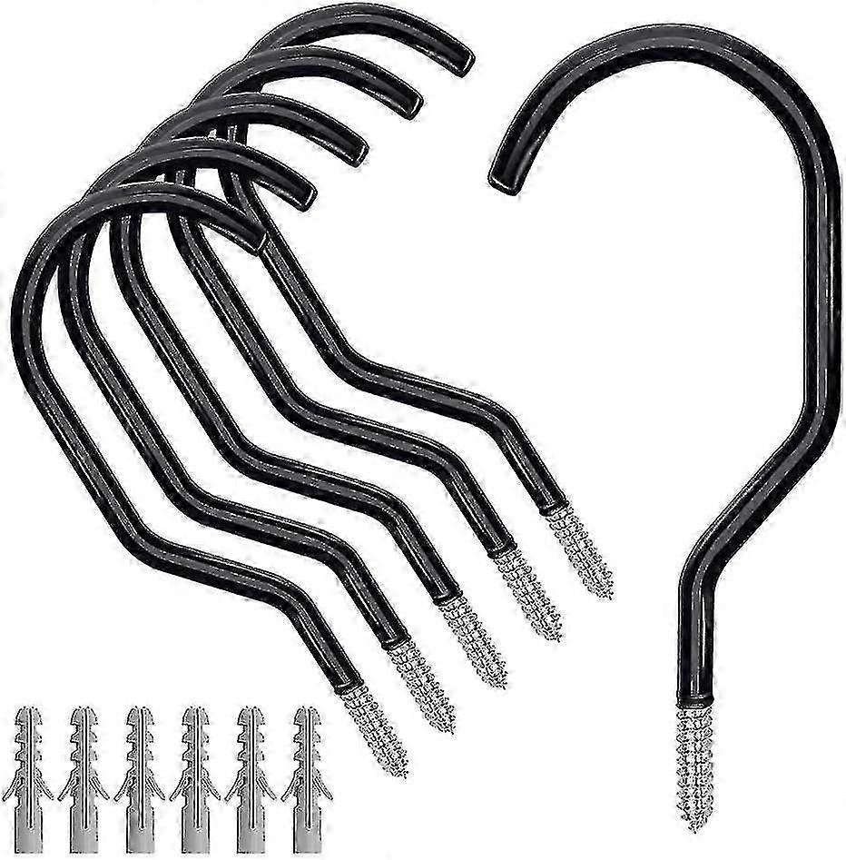 6 Pack Heavy Duty Bicycle Storage Hooks Large Steel Garage Hooks For Garage Ceiling Wall Bicycle Storage And Basement Tool