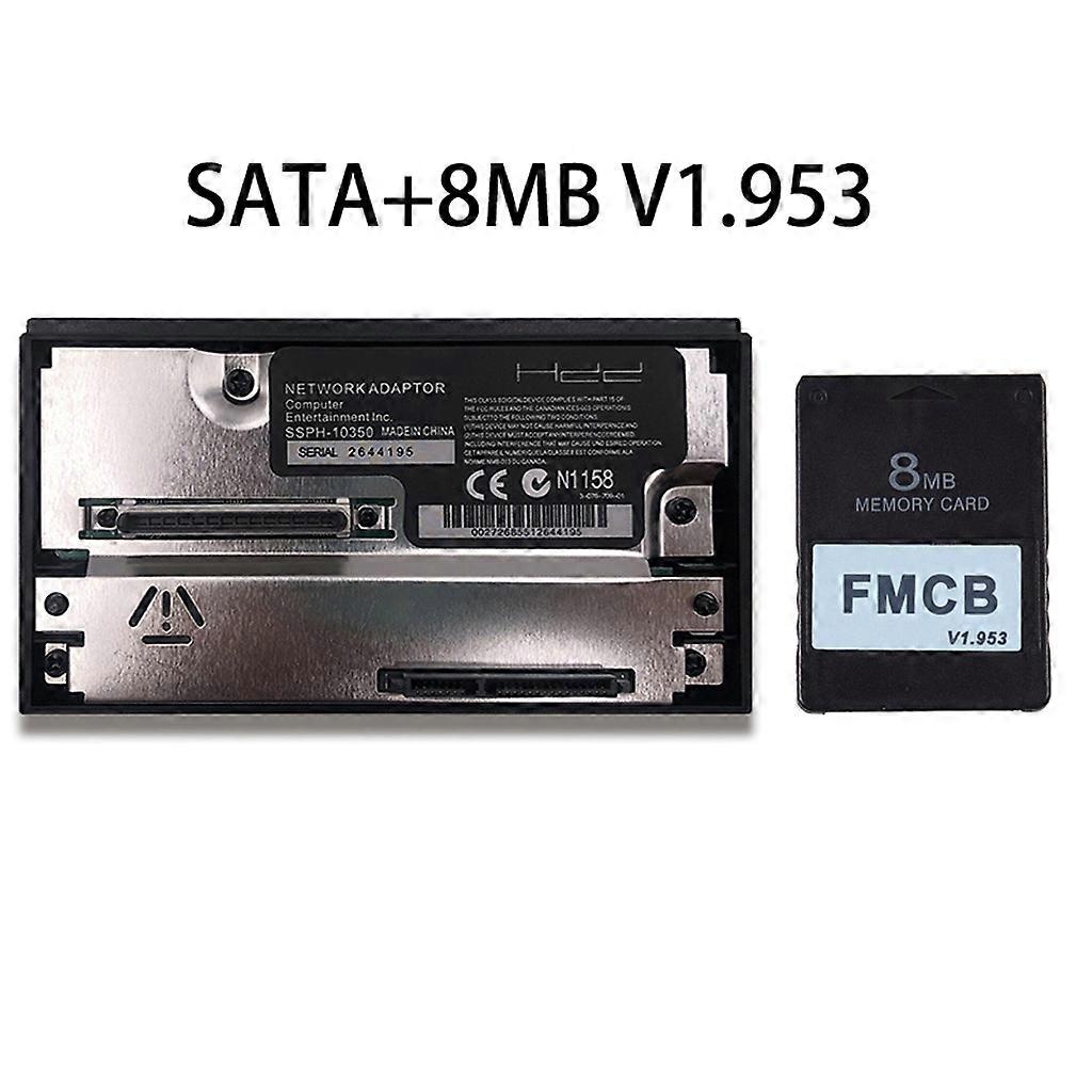 Black SATA Network Adapter for for Console SATA Network Adapter SATA Interface HDD V1.953 FMCB Memory Card