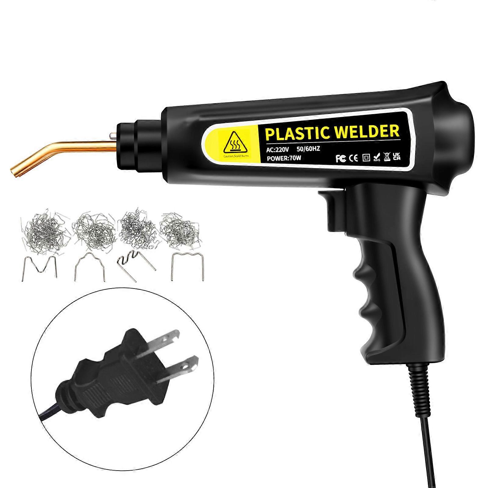 Efficient 70W Plastic Welding Kit Repair Set Quick Heating, 4 Different Staple, LED Lights for Welding Broken Plastics