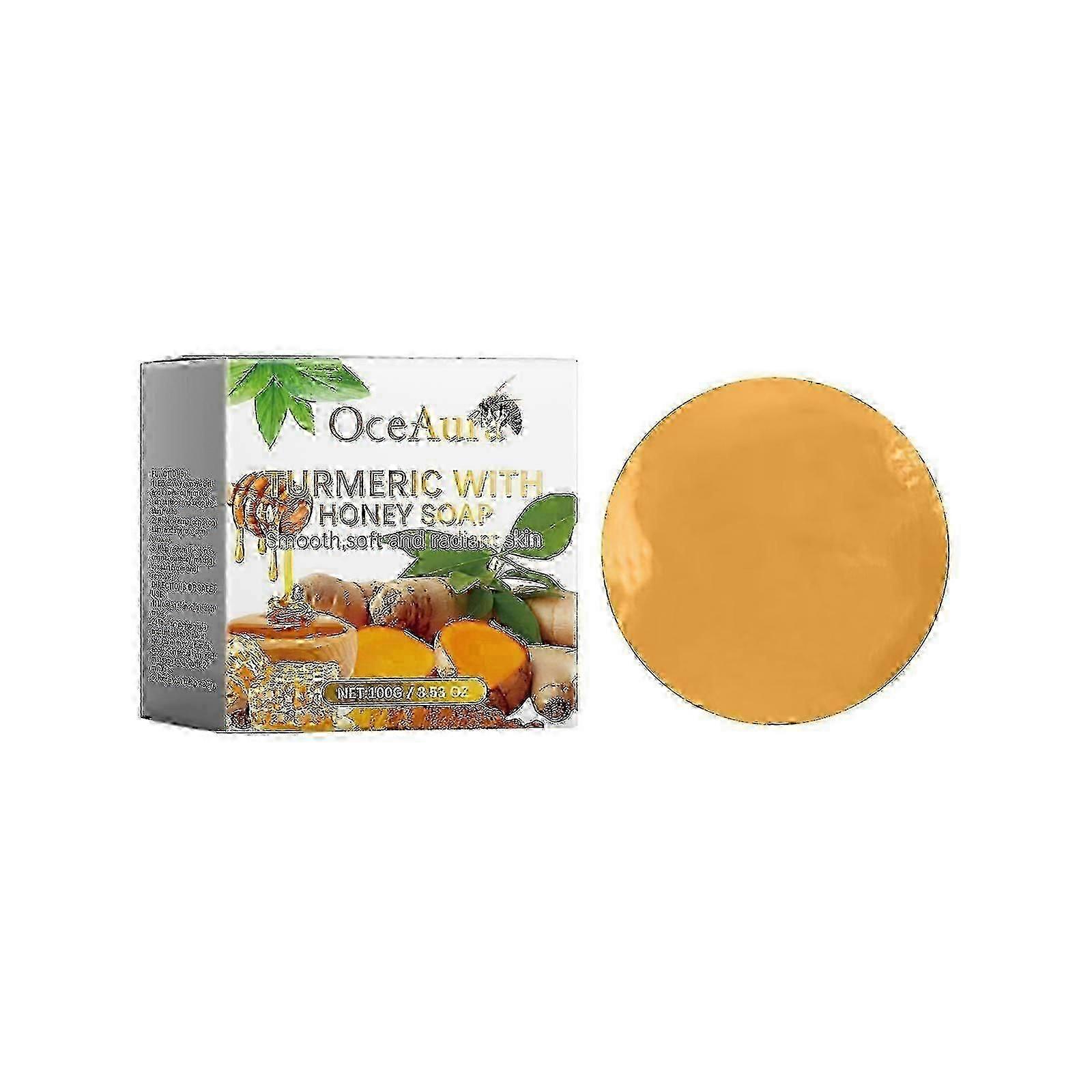 Honey Turmeric Soap, Gentle Daily Cleansing Facial Pore Brightening Skin Cleansing Soap