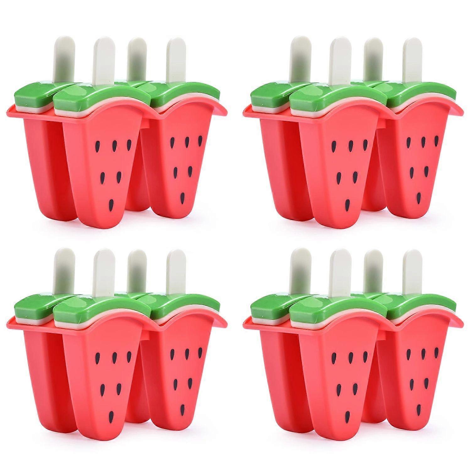 Watermelon Popsicle Molds 16 Pieces Reusable Popsicle Maker Homemade Ice Cream Popsicle Molds Make Popsicles With Yogurt, Juice Or Smoothies