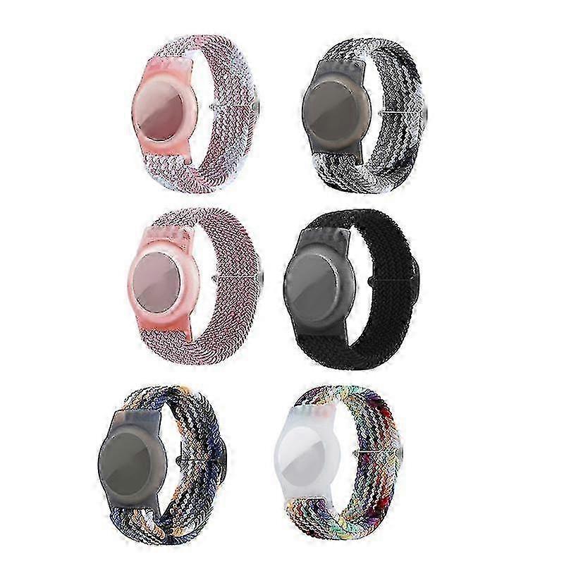 2pack Kids Wristband for Toddlers, Adjustable Elastic Braided Wristband Suitable for Young Children (Pink and Grey)