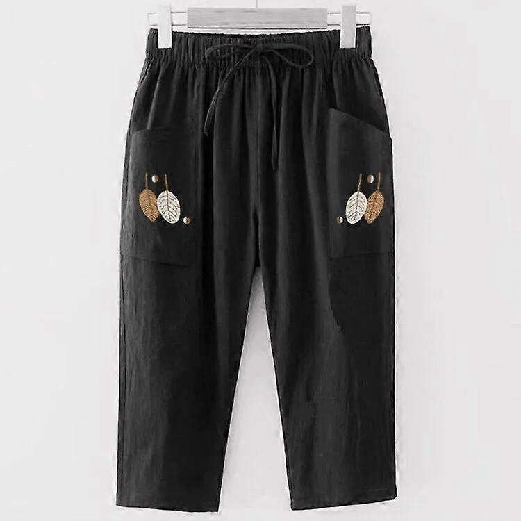 Cotton Summer Embroidered Capris