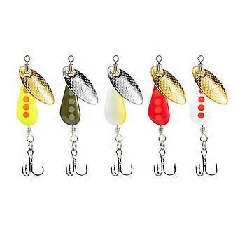 5 Pcs Spinner Iscas Lantejoulas Iscas de Pesca Jigs Colher Iscas Iscas de Metal Duro