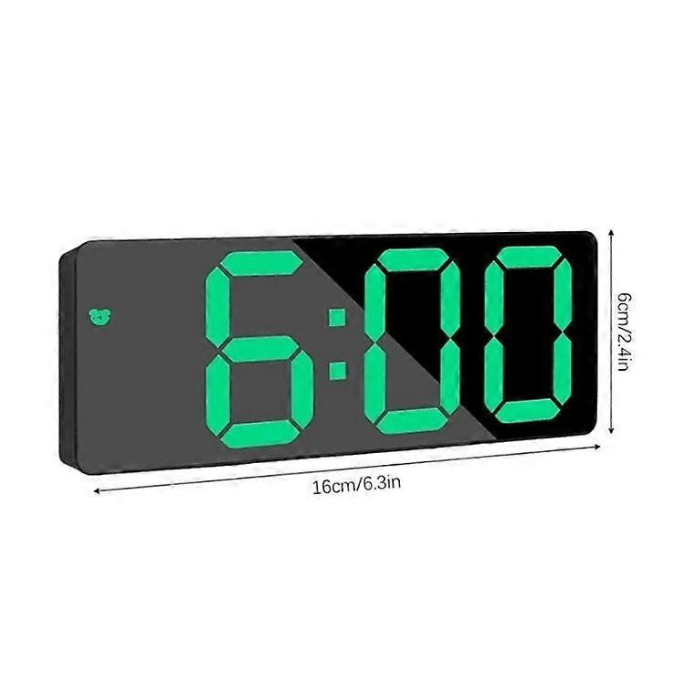 Digital Display LED Alarm Table Clock Voice Control 12/24H Format Snooze Function 3 Bright Modes Sle