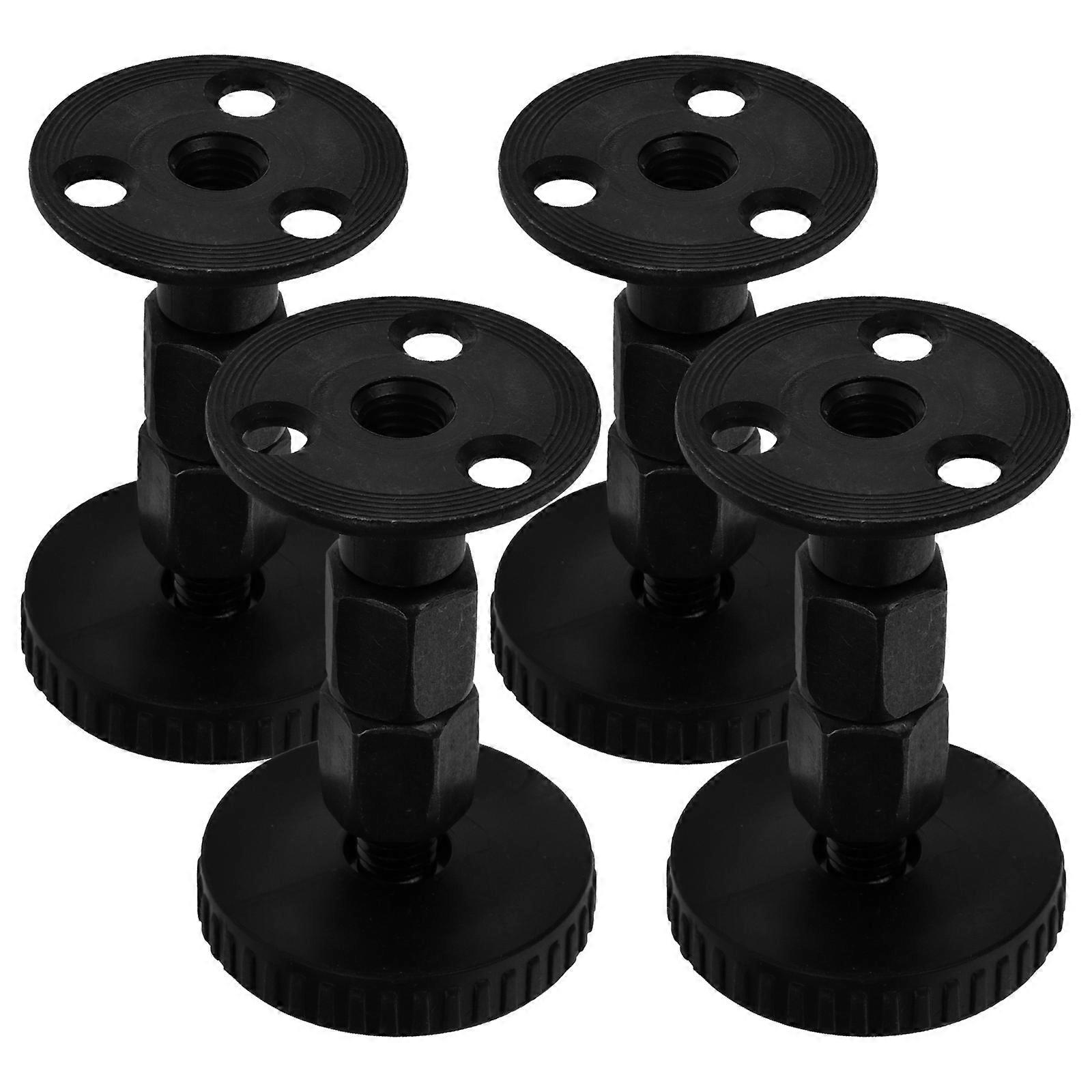 Adjustable Bed Frame Stoppers Headboard Cushions 4pcs Set Black Bumper Noise Reduction Easy Installation Fits Most Bed Frames Sofas