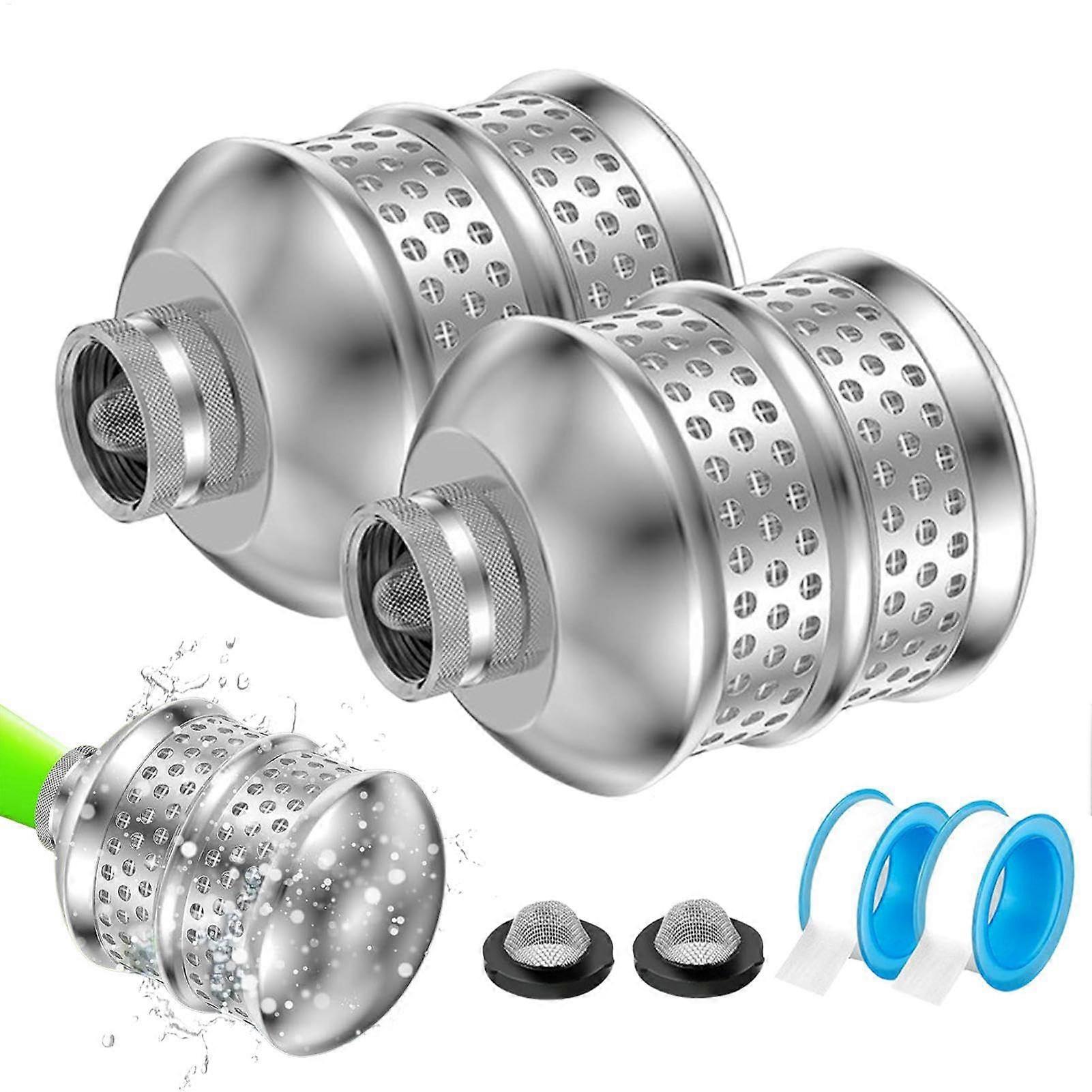 Garden Hose End Sprinkler Aluminum Rustproof Filter Head with Internal Thread for Soil and Plant Root Protection