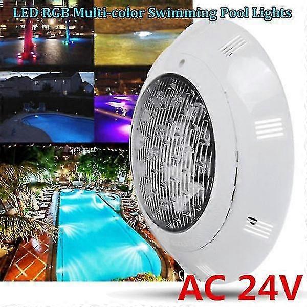 24V 18W RGB 7-Color LED Underwater Swimming Pool Light with Remote Control