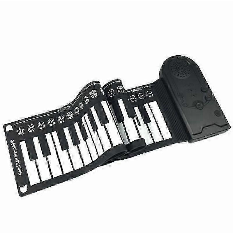 2025 Electric piano digital piano 49-key portable soft silicone rolled electronic keyboard piano for beginners