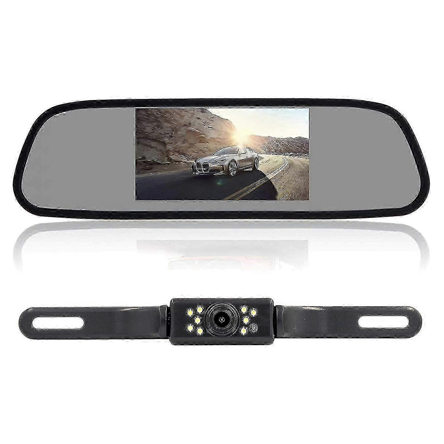 Car License Plate Rear View Camera Backup Camera Reverse Camera With 4.3 Inch Car Vehicle Rearview 2025