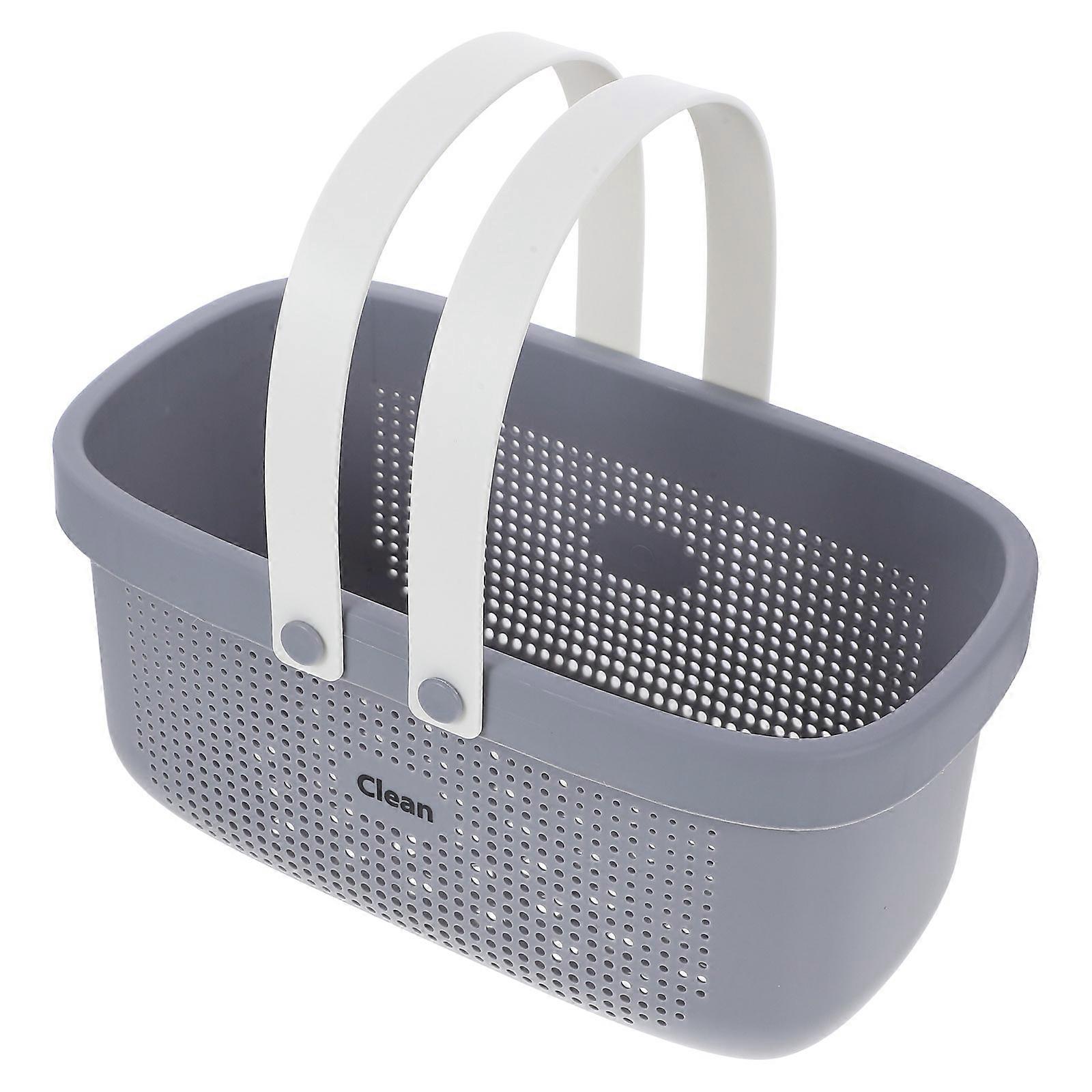 Shower with Handle, Large Storage Bath Organizer, Sturdy Plastic for Bathroom and Dorm Use, Holds Toiletries and Shower Essentials