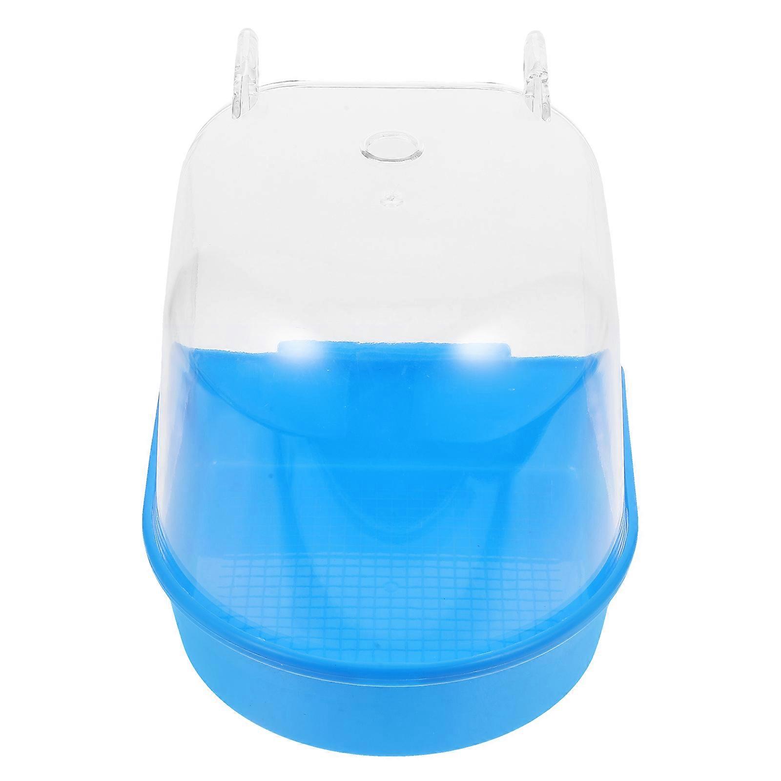 Budgie Bath Rectangular Bird Bathtub Parrot Bath Cage Attachment 14.50X13.20X13.00CM ABS 1Set