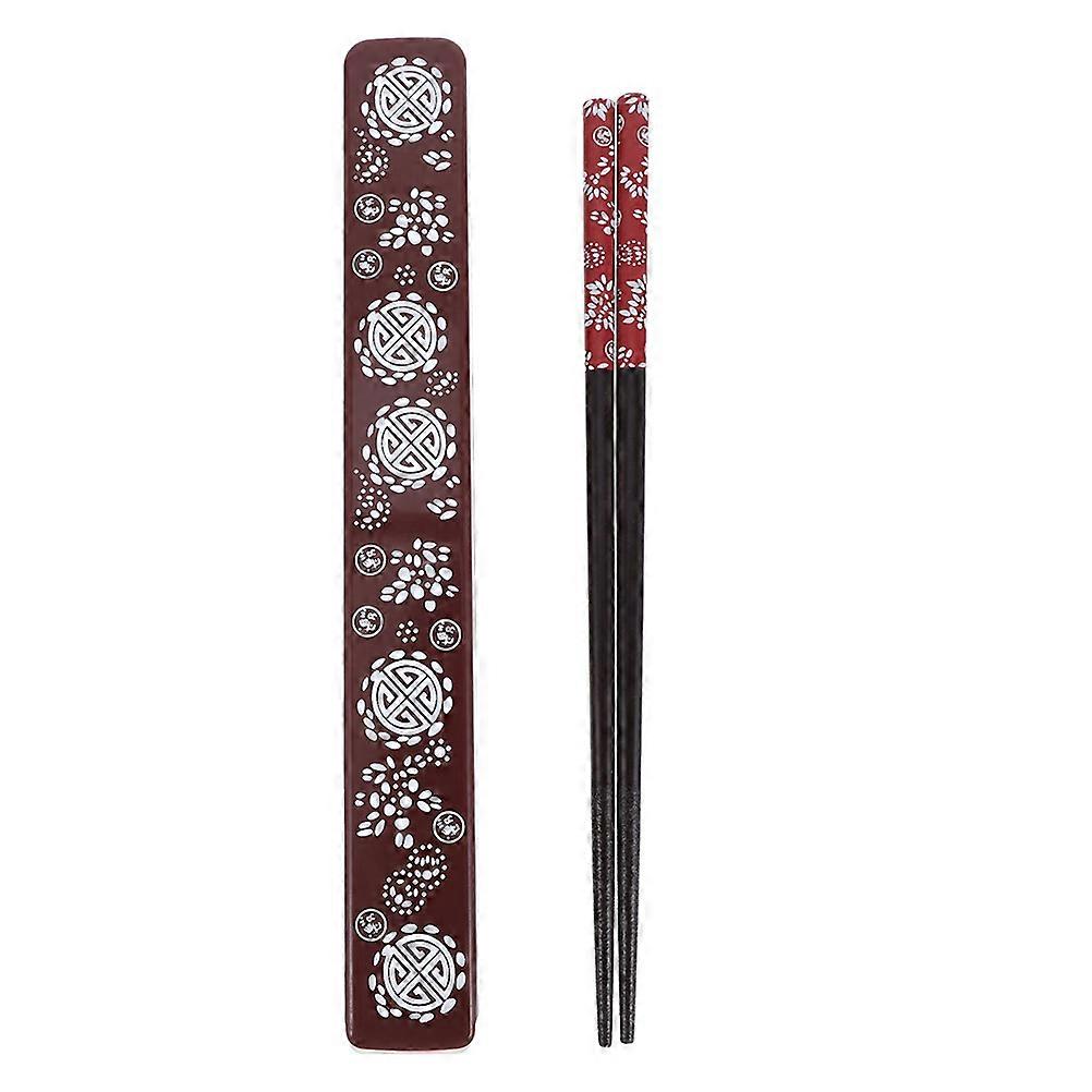 Japanese Style Reusable Wooden Chopsticks Set with Storage Box – Elegant Dining Solution for Sushi, Noodles, Picnics, and Travel – Home & Outdoor Use