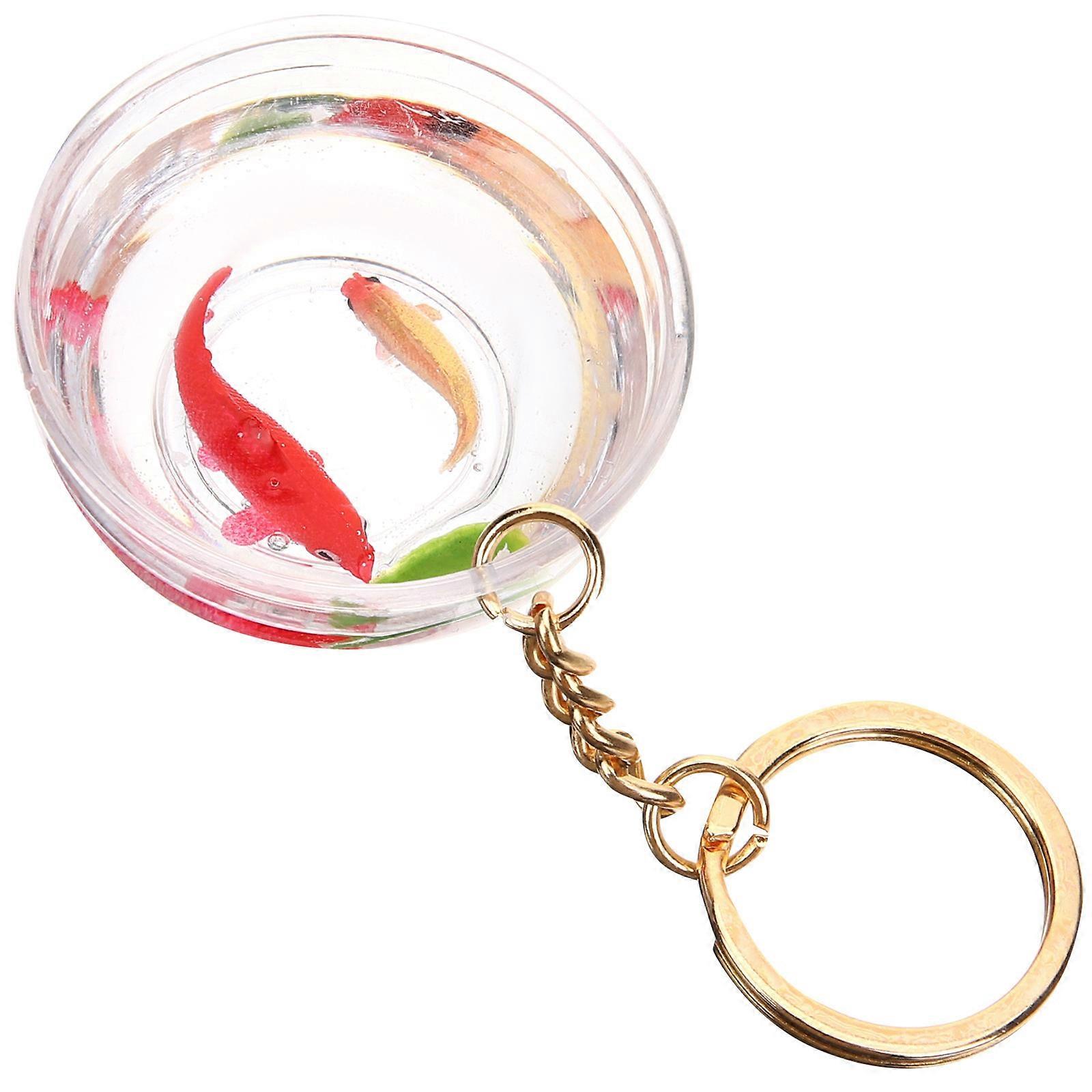 Funny Goldfish Keychain Charm Bag Pendant Decorative Accessory for Women Unique Fish Design Backpack Craft Key Decoration