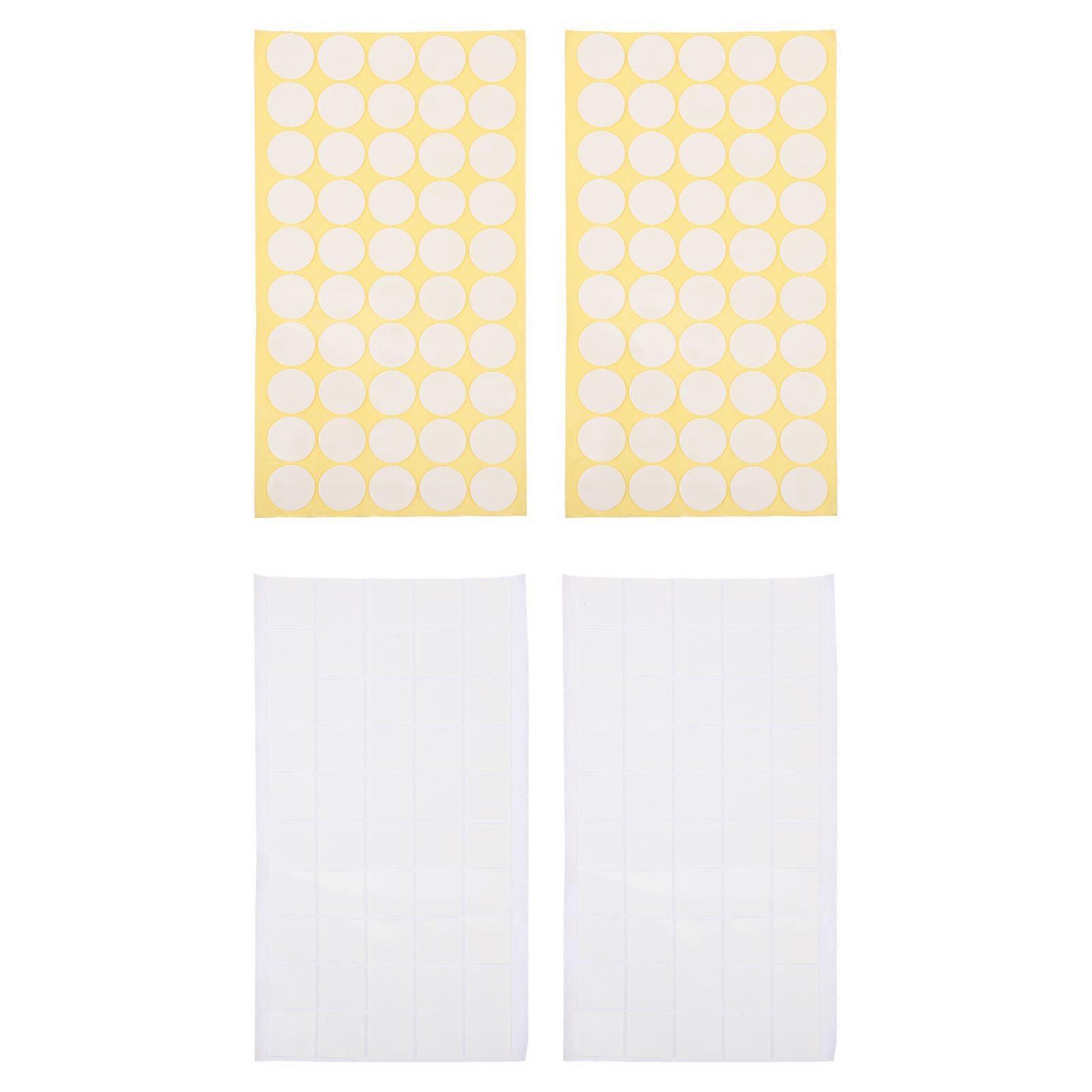 Transparent Sticky Adhesive Pads Double Sided Adhesive Pads School Projects Square 200Pcs