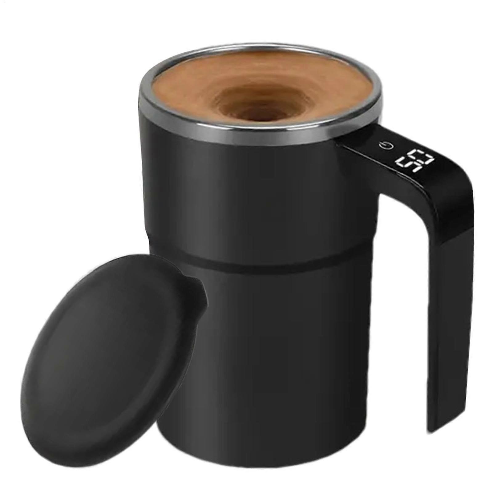 Automatic Agitation Cup, Electric Mixing Cup  Cup for mixer cups for automatic mixing, rechargeable Agitation Cup with LCD display, Mixer Black