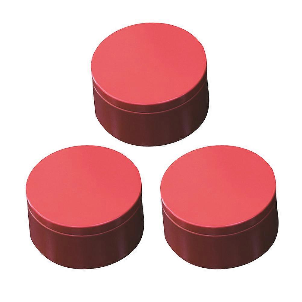 Small Candy Boxes Party Favors Wedding present Box Red Tinplate Storage 3Pcs
