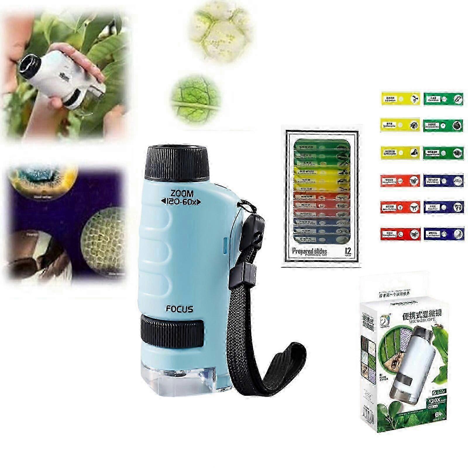 Minilabsters Miniscope Kids, Minilabsters Portable Pocket Microscope w/ specimen
