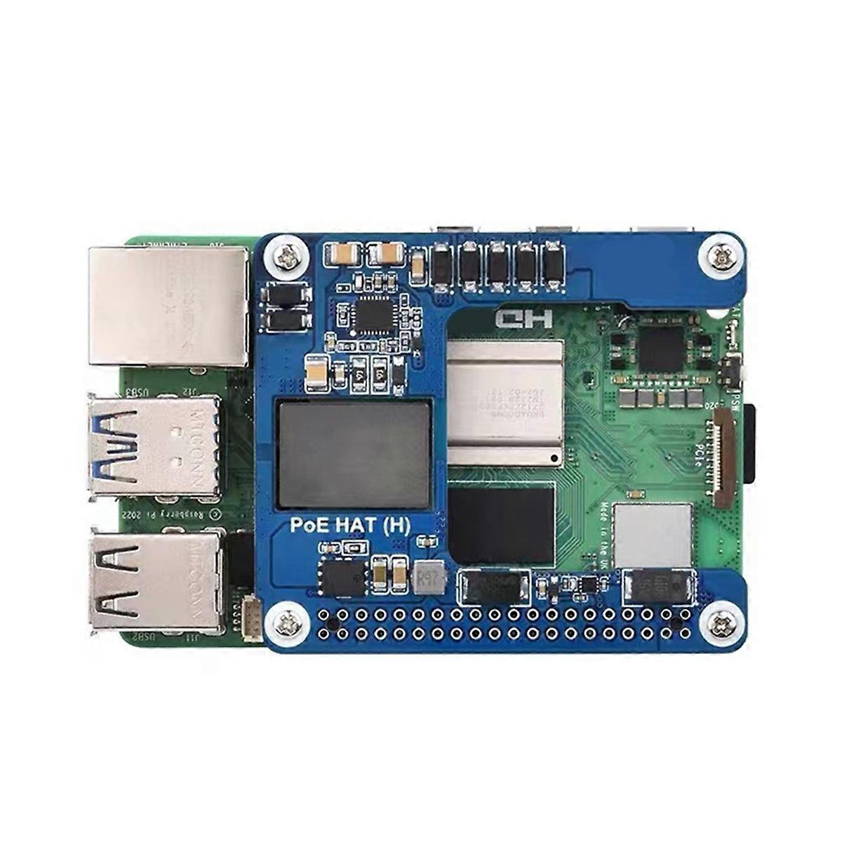 För Raspberry Pi 5/CM5 PoE HAT Power over Ethernet HAT(H) 5V 5A Stöd 802.3af/At med fodral för RPI 5/CM5