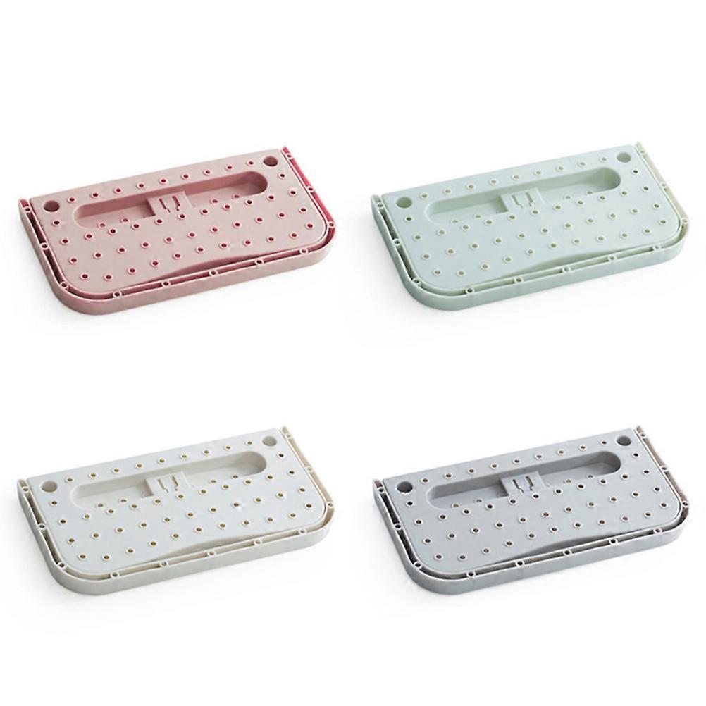 Space Saving Wall Slipper Hanger Shoes Mounted Rectangular Simple Style Blue 28x14x2cm 2Pack