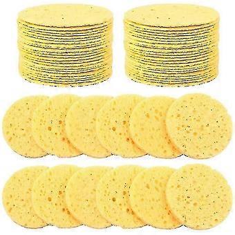 50pcs Facial Sponge Cleanser, Cosmetics Face Sponges Round Face Sponges Make-up Removal Sponge High Quality