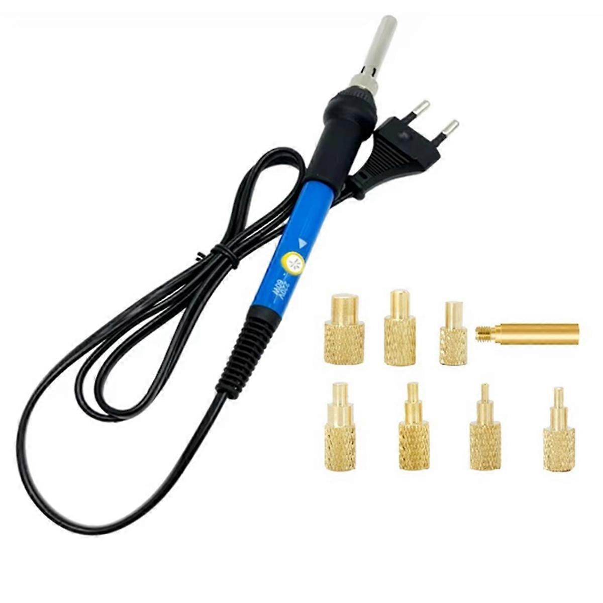 Heat Set Insert Soldering Iron Tip M2-M6 Brass Hot Melt Inset Nut Embedded Thread Insertion Kit for 3d Printing EU-Plug