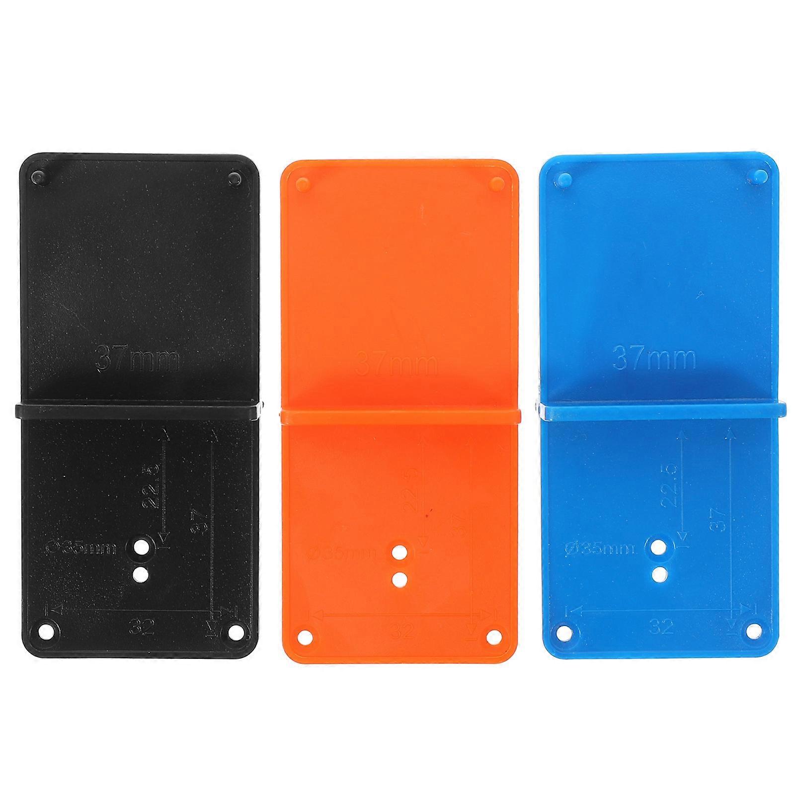 Door Hinge Jig Cabinet Handle Jig Precise Positioning for Hinge Drilling Woodworking Tool Assorted Color 3Pcs