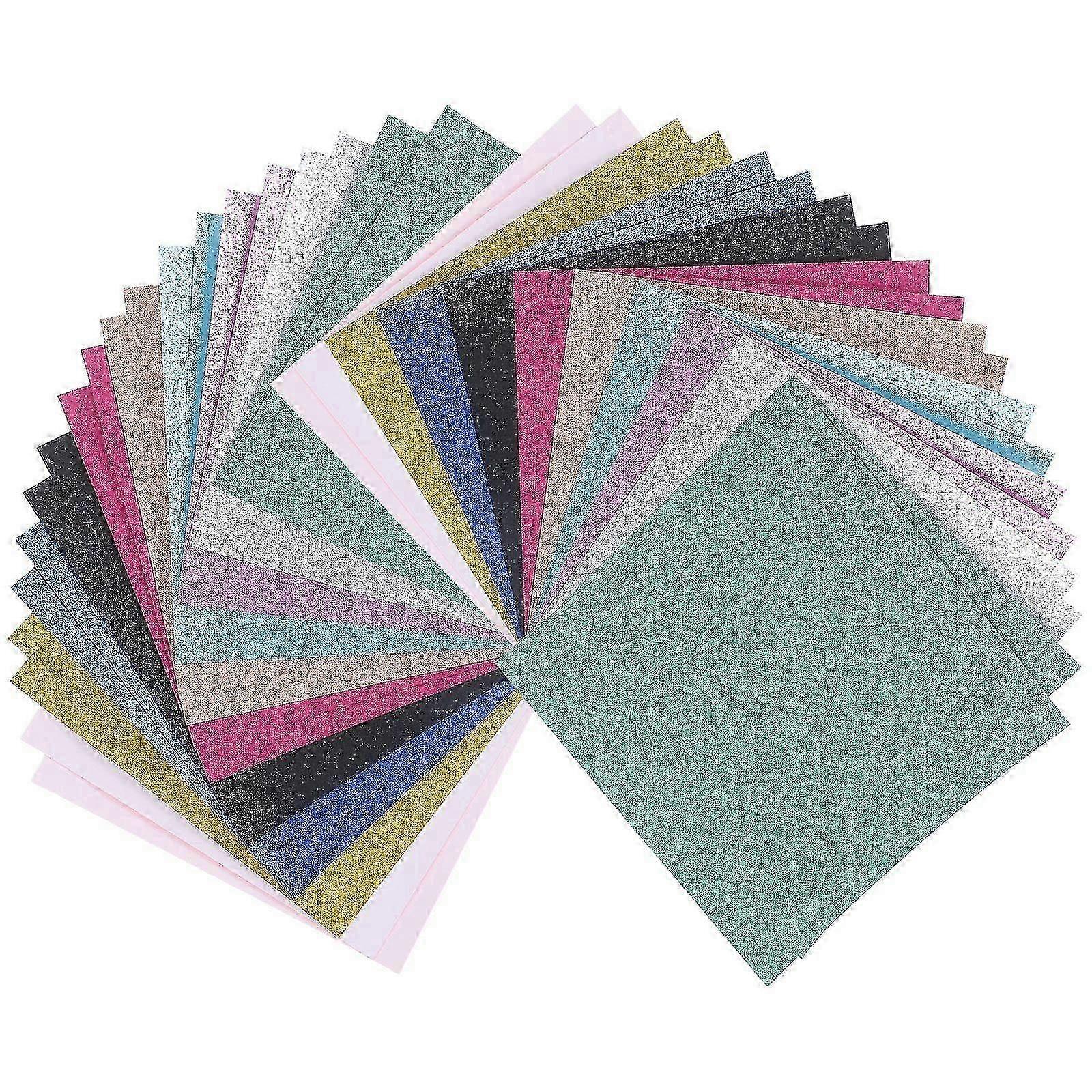 40 Sheets of Glitter Paper for DIY Projects Multi-function Craft Paper