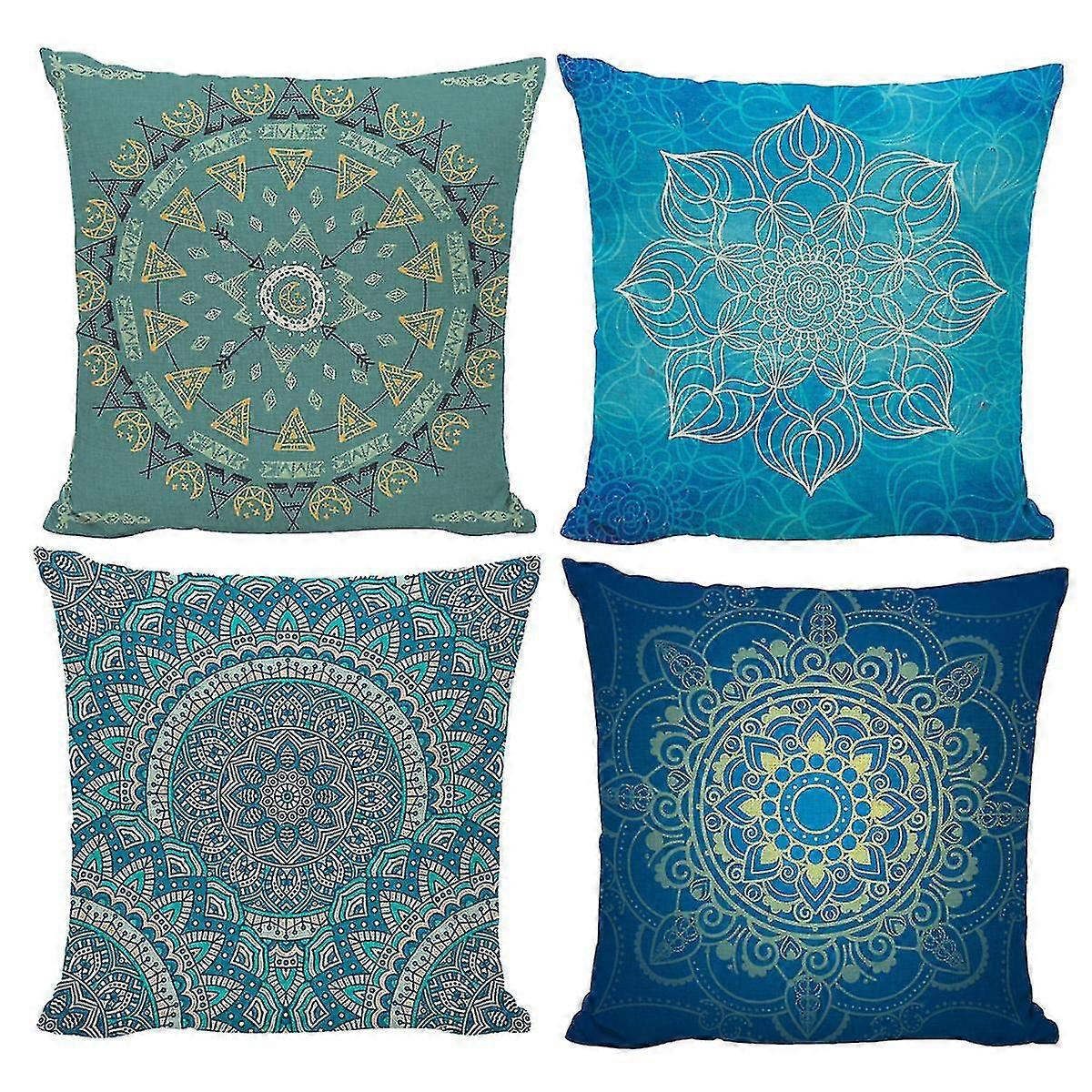 4pcs Bohemian Mandala Pillow Covers Set