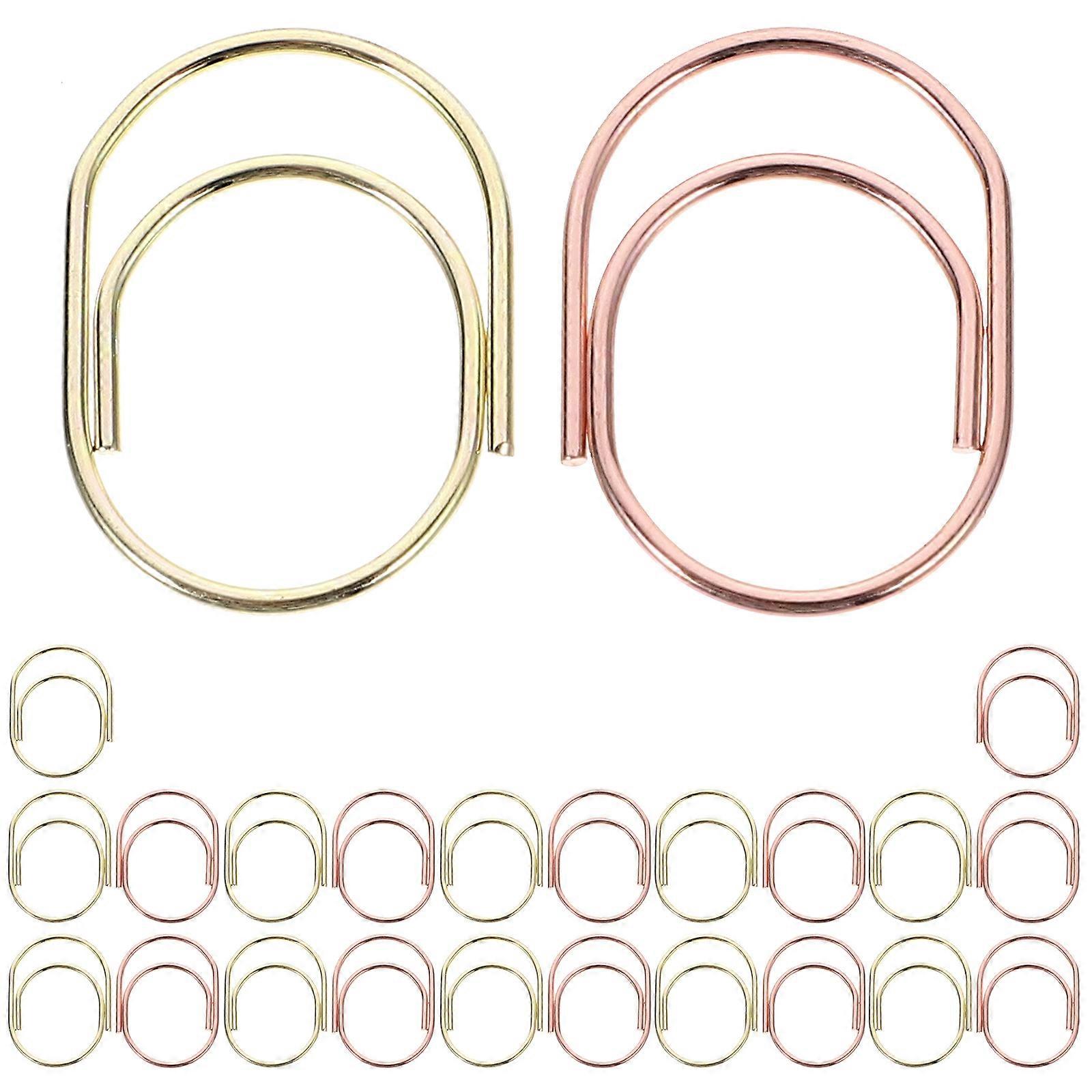 Office Paperclips Small Metal Bookmark Clips Creative Shape Organizing 24Pcs