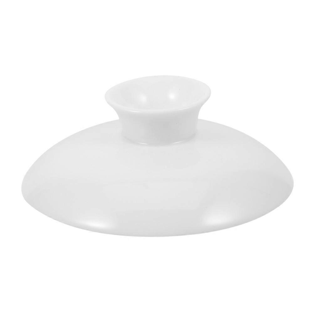 Ceramic Teacup Lid Replacement Cup Lid For Coffee Cups Simple Design Temperature Retention 6.50X6.50X3.00CM 1Pcs